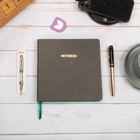 4718-FM Vegan Deri 16,5x16,5 cm Esnek Kapak Defter - görsel 1