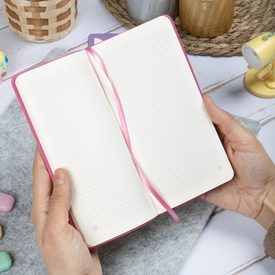 4016-MOR Vegan Deri 9x18 cm Esnek Kapak Defter - görsel 3