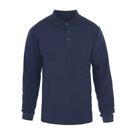 Polo Yaka 2 İplik Sweatshirt Lacivert