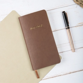 4016-KHV Vegan Deri 9x18 cm Esnek Kapak Defter - görsel 1