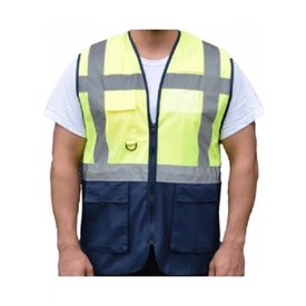 Premium İkaz Yeleği Sarı - Lacivert
