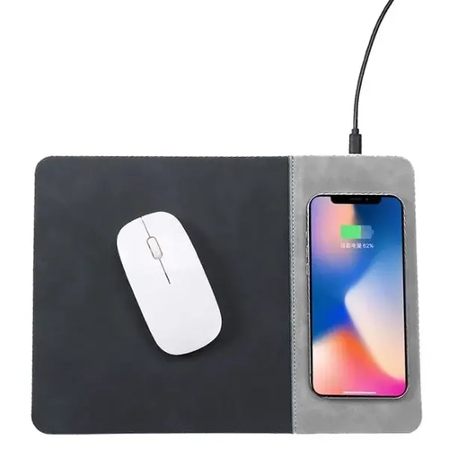 1344-FM Kablosuz Şarjlı Deri Mouse Pad