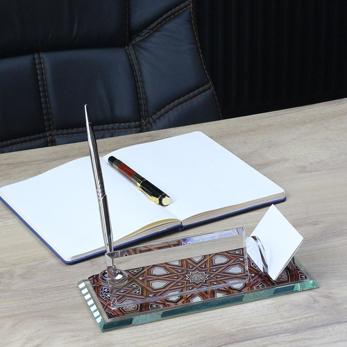 5443-SFF Kristal Cam Masa İsimliği