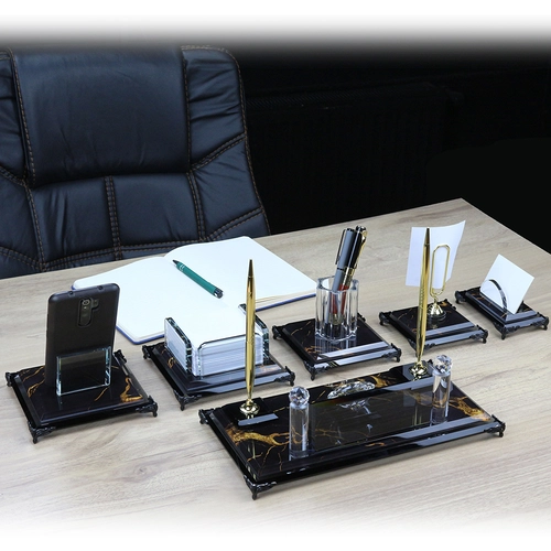 5455-SFF Kristal Cam Masa Seti