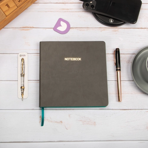 Vegan Deri 16,5x16,5 cm Esnek Kapak Defter