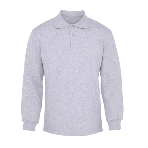 9867-3-GRI-M Polo Yaka 3 İplik Sweatshirt