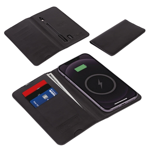 1209-FM Powerbank 5000 mAh Wireless Cüzdan