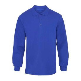 Polo Yaka 2 İplik Sweatshirt Saks Mavi