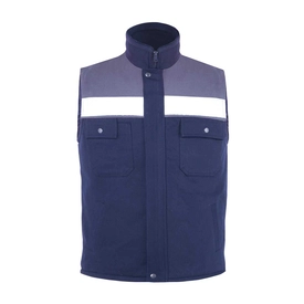 Gabardin Yelek Kışlık Lacivert - Gri