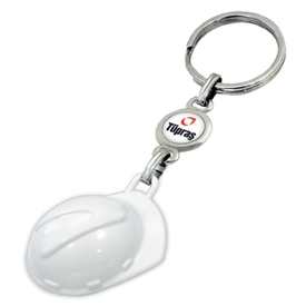 Damla Etiketli Plastik Baret Anahtarlık