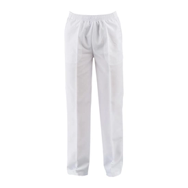 Lastikli Aşçı Pantolon Beyaz